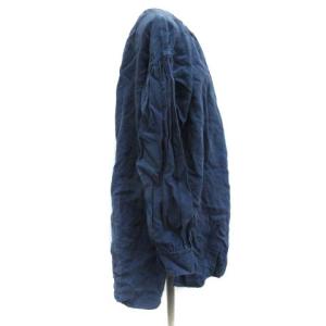 ARTS&SCIENCE チュニック 長袖 麻 リネン 青 ブルー