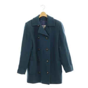 Pコート ダブル 金ボタン ヴィンテージ ウール グリーン