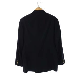 EMPORIO ARMANI テーラードジャケット ブレザー ダブル 金ボタン ヴィンテージ 総裏地 46 黒 ブラック