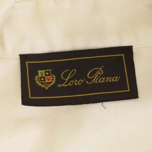 Loro Piana シャツジャケット ウール シルク ベルト付き 46 白 オフホワイト