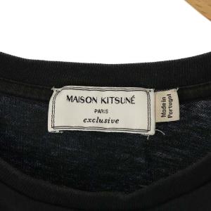 Maison Kitsuné ロゴプリント半袖Tシャツ S ブラック