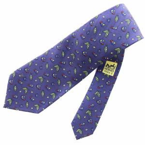 ネクタイ レギュラータイ 総柄 てんとう虫 シルク ネイビー
