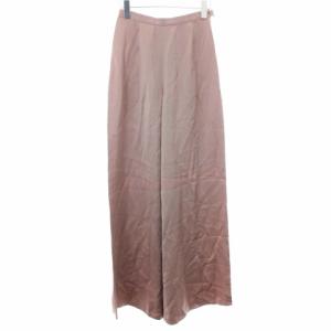 ワイドパンツ サテン ジップフライ 38 ピンク