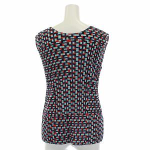 20SS ノースリーブカットソー プリーツ 総柄 L