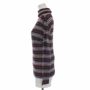PLEATS PLEASE ISSEY MIYAKE 19AW カットソー ボーダー タートルネック 長袖 3 マルチカラー
