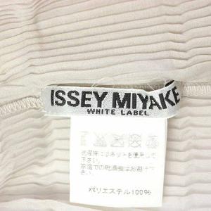 ISSEY MIYAKE WHITE LABEL カットソー プリーツ 長袖 ハイネック 2 M ベージュ