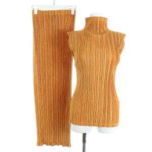 セットアップ ハイネックカットソー ロングスカート M オレンジ