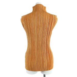 PLEATS PLEASE ISSEY MIYAKE セットアップ ハイネックカットソー ロングスカート M オレンジ