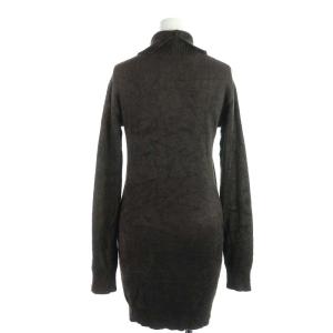 ISSEY MIYAKE ニットワンピース タートルネック M ブラウン