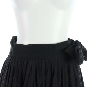 HaaT イッセイミヤケ ラップスカート ロング マキシ コットン リボン 2 ネイビー