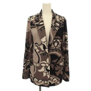 テーラードジャケット シングル 2B  ノーベント ストレッチ M グレージュ 黒 ブラック