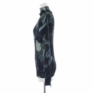 PLEATS PLEASE ISSEY MIYAKE ハイネック カットソー 長袖 総柄 L 緑