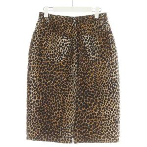 DOLCE&GABBANA タイトスカート ひざ丈 レオパード 44 ブラウン ベージュ