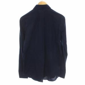 GIORGIO ARMANI シャツ コットン 長袖 41/16 L 紺 ネイビー
