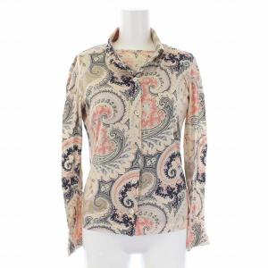 アンサンブルニット 長袖 シャツ 半袖 カットソー ペイズリー 44 マルチカラー