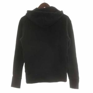 Maison Kitsuné パーカー 長袖 プルオーバー 刺繍 XS 黒 ブラック
