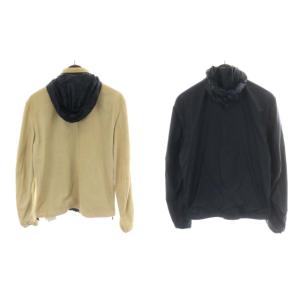 ARMANI COLLEZIONI ジャケット ブルゾン ラムレザー 羊革 リバーシブル 46 M ベージュ 紺 ネイビー