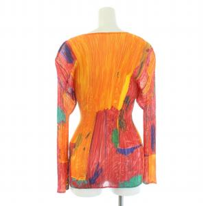ISSEY MIYAKE カットソー プリーツ 総柄 M マルチカラー