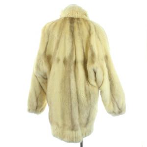 SAGA MINK コムサデモード COMME CA DU MODE 銀サガ ミンク ファーコート アウター ミドル丈 ロング F 白 アイボリー