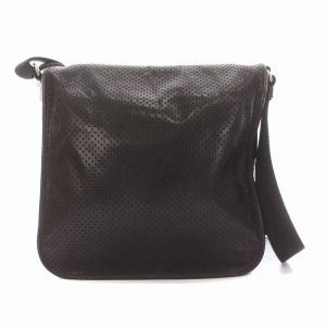 BALLY ショルダーバッグ メッセンジャーバッグ パンチング レザー 茶 ブラウン