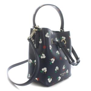 kate spade new york エヴァ Eva ハンドバッグ ショルダーバッグ 2way レザー 花柄 プリント 紺 ネイビー