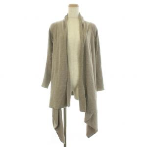 カーディガン ニット トッパー 長袖 ガンチーニ 刺繍 カシミヤ混 ウール混 絹混 シルク混 XS 茶 ブラウン