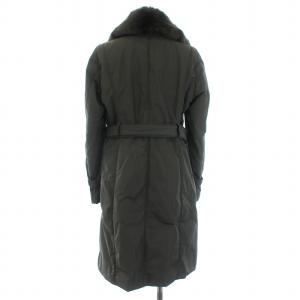 HUNTING WORLD 中綿コート アウター ミドル丈 ロング ラビットファー 40 L カーキ