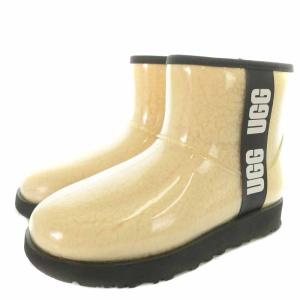 UGG australia クラシック クリア ミニ Classic Clear Mini レインブーツ 長靴 ミドルブーツ 裏ボア ロゴ US7 24cm