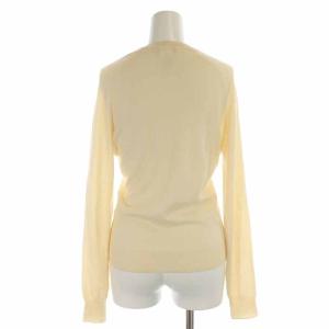 CELINE ニットカーディガン カシミヤ シルク混 馬車刺繍 長袖 S アイボリー