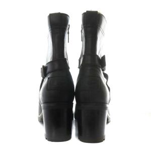 UGG australia イングリッド ショートブーツ チャンキーヒール ボア レザー 26.0cm 黒 ブラック 1012905