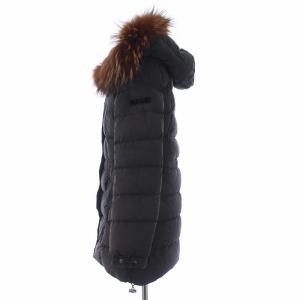 TATRAS ダウンコート アウター ミドル丈 フード ラクーンファー 3 L グレー LTA-4218