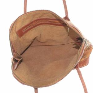 MCM ボストンバッグ ハンドバッグ レザー ヴィセトス柄 茶 ブラウン