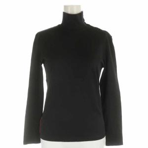 カットソー ハイネック スタンドカラー 長袖 XS 黒 ブラック