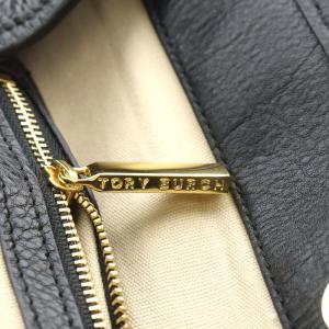TORY BURCH ハンドバッグ トートバッグ レザー パンチングロゴ 黒 ブラック