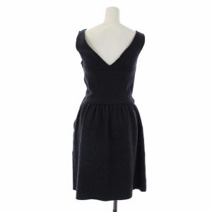 PRADA ノースリーブワンピース ひざ丈 ウール 38 S グレー