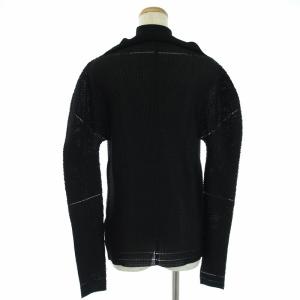 me ISSEY MIYAKE シャツジャケット プリーツ 黒 ブラック