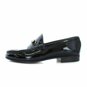 GUCCI ローファー ホースビット エナメル 36C 23cm 黒 ブラック