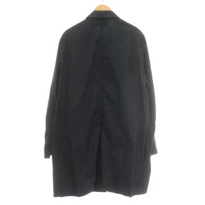 PRADA スプリングコート ナイロン ステンカラーコート ロング 薄手 XL ネイビー 紺