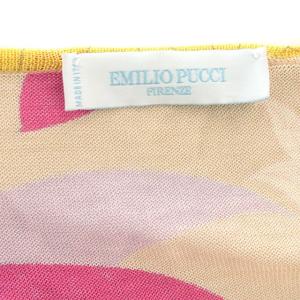Emilio Pucci カーディガン ニット シルク混 花柄 長袖 40 M ピンク