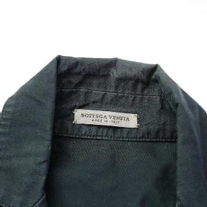 BOTTEGA VENETA オープンカラーシャツ 半袖 コットン 48 M 黒 ブラック