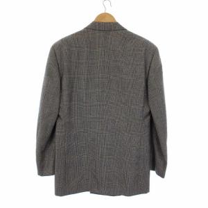 GIORGIO ARMANI ヴィンテージ ダブル テーラードジャケット 4B ノーベント グレンチェック 48 M グレー