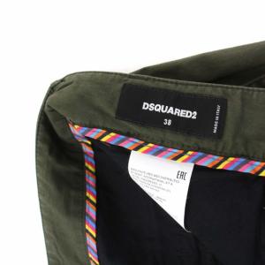 DSQUARED2 PANTALONE カーゴパンツ ミリタリー 金ボタン ボタンフライ 38 M カーキ
