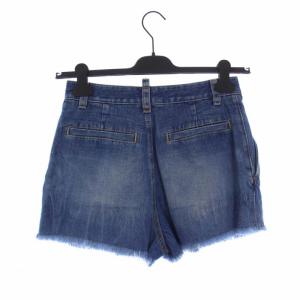 DSQUARED2 fringed denim shorts フリンジデニムショートパンツ ボタンフライ 38 S 青 ブルー S75MU0393