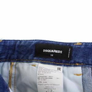 DSQUARED2 fringed denim shorts フリンジデニムショートパンツ ボタンフライ 38 S 青 ブルー S75MU0393