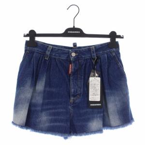 デニムショートパンツ ジーンズ フリンジ 40 L 青 ブルー