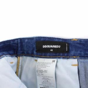 DSQUARED2 デニムショートパンツ ジーンズ フリンジ 40 L 青 ブルー