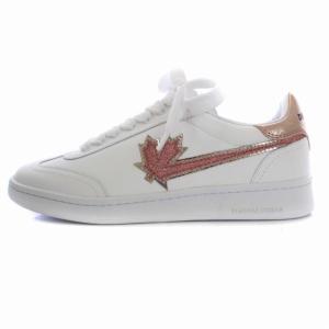 Boxer スニーカー シューズ ロゴ レザー 37 24.8cm 白 ホワイト