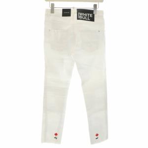 DSQUARED2 タグ付き デニムパンツ ジーンズ ダメージ加工 スリム 34 XXS 白 ホワイト
