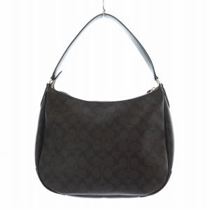 COACH トートバッグ 肩掛け ワンショルダー シグネチャー PVC 茶 ブラウン F29209