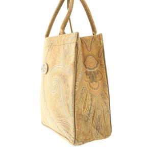 ETRO ハンドバッグ トートバッグ ロゴ ペイズリー柄 総柄 ベージュ